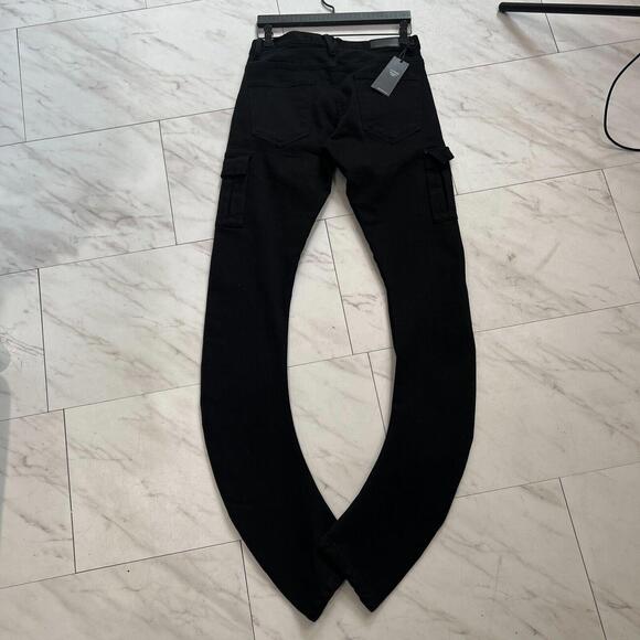 AKINGS Biker Stacked Jeans - Black (Size 38 and 40) - Picture 3 of 9